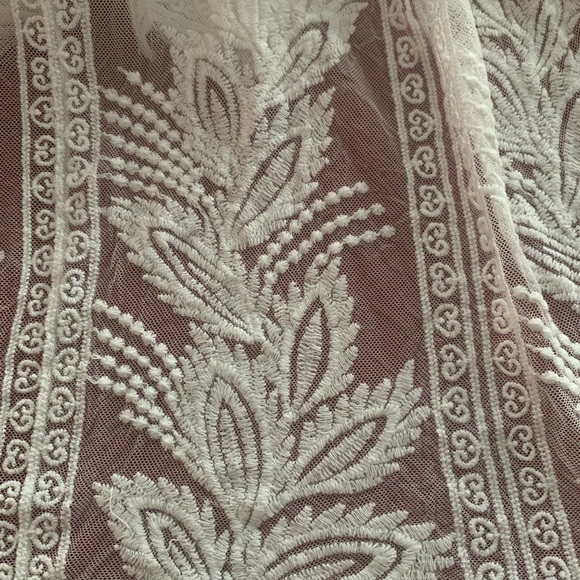 NWT! Black Tape Sheer Embroidered Long XS Kimono, Cover-Up, Wrap, Retail $69 - Picture 9 of 11